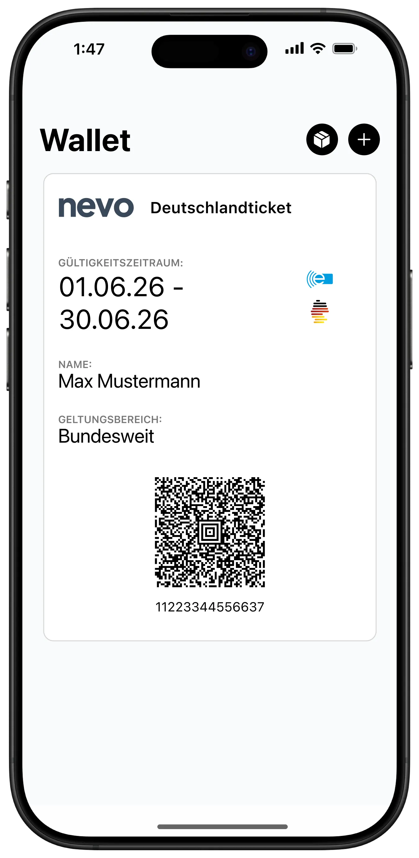 Deutschlandticket im Apple Wallet